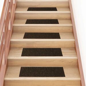 vidaXL Self-adhesive stair mats - Brown - 15 pcs. vidaXL Self-adhesive stair mats - Brown - 15 pcs.