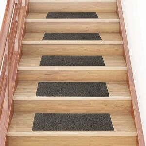 vidaXL Model 76x20 Anthracite Self-adhesive Rectangular Stair Mats - Stair Type vidaXL Model 76x20 Anthracite Self-adhesive Rectangular Stair Mats - Stair Type