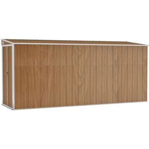 vidaXL Wall-mounted Garden Shed Brown Galvanised Steel Patio Tool Storage - Garden Shed vidaXL Wall-mounted Garden Shed Brown Galvanised Steel Patio Tool Storage - Garden Shed