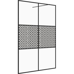 vidaXL Walk-in Shower Wall with Clear ESG Glass Black Shower Screen Partition - Shower Wall vidaXL Walk-in Shower Wall with Clear ESG Glass Black Shower Screen Partition - Shower Wall