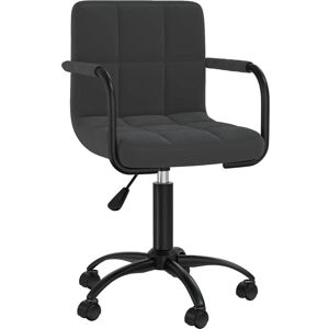 vidaXL Office Chair Black Velvet Swivel - Office Chair vidaXL Office Chair Black Velvet Swivel - Office Chair