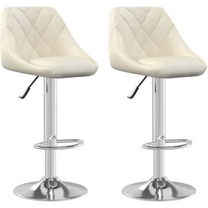 vidaXL 794075 Set 2 scaune bar în velur crem vidaXL 794075 Set 2 scaune bar în velur crem