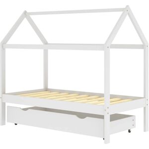vidaXL Kinderbett aus Weißem Holz mit Schublade vidaXL Kinderbett aus Weißem Holz mit Schublade