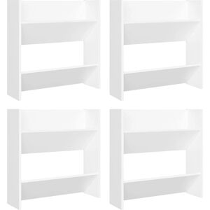 vidaXL 4x Wall Shoe Cabinets White - Shoe Storage Solution vidaXL 4x Wall Shoe Cabinets White - Shoe Storage Solution