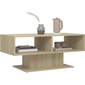 vidaXL Coffee Table Sonoma Oak 103.5x50x44.5 cm Engineered Wood - Coffee Table vidaXL Coffee Table Sonoma Oak 103.5x50x44.5 cm Engineered Wood - Coffee Table