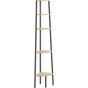 vidaXL 336394 Bibliotecă pentru living - Raft de colț 5 etaje maro deschis vidaXL 336394 Bibliotecă pentru living - Raft de colț 5 etaje maro deschis