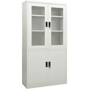 Armoire de bureau vidaXL Gris clair Acier - Casier de rangement - Publicité Armoire de bureau vidaXL Gris clair Acier - Casier de rangement - Publicité