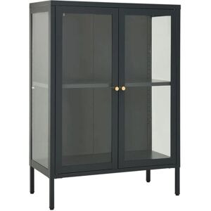 vidaXL Steel Glass Anthracite Sideboard - Storage & Books vidaXL Steel Glass Anthracite Sideboard - Storage & Books