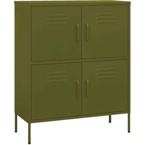 vidaXL Steel Storage Cabinet Olive Green - Storage Cabinet vidaXL Steel Storage Cabinet Olive Green - Storage Cabinet