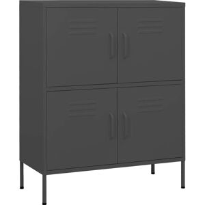 vidaXL Storage Cabinet Anthracite Steel House Sideboard Cupboard Bookcase - Storage Cabinet vidaXL Storage Cabinet Anthracite Steel House Sideboard Cupboard Bookcase - Storage Cabinet