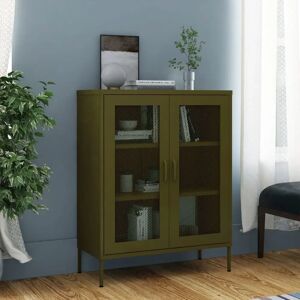 vidaXL Storage Cabinet Olive Green Steel - Storage Cabinet vidaXL Storage Cabinet Olive Green Steel - Storage Cabinet
