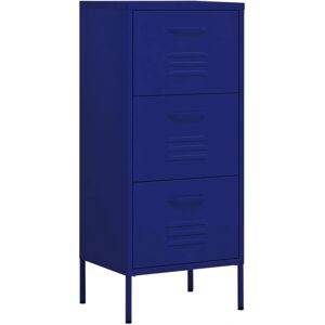 vidaXL Storage Cabinet Navy Blue Steel - Space-Saving Storage Cabinet vidaXL Storage Cabinet Navy Blue Steel - Space-Saving Storage Cabinet