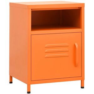 vidaXL 336219 Nachttisch Orange Stahl - Nachttisch vidaXL 336219 Nachttisch Orange Stahl - Nachttisch