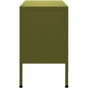 vidaXL Steel Olive Green TV Cabinet - TV Cabinet vidaXL Steel Olive Green TV Cabinet - TV Cabinet