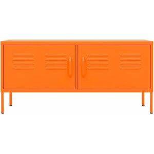 vidaXL Orange Steel TV Cabinet - 105x35x50 cm Entertainment Center vidaXL Orange Steel TV Cabinet - 105x35x50 cm Entertainment Center