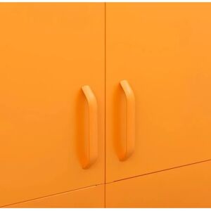 vidaXL Mustard Yellow Steel Wardrobe - 90x50x180 cm - Bedroom Furniture vidaXL Mustard Yellow Steel Wardrobe - 90x50x180 cm - Bedroom Furniture