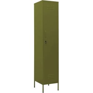 vidaXL Locker Cabinet Olive Green Steel Storage Office - Locker Cabinet vidaXL Locker Cabinet Olive Green Steel Storage Office - Locker Cabinet