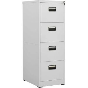 vidaXL Steel Light Grey Filing Cabinet - Office Storage vidaXL Steel Light Grey Filing Cabinet - Office Storage