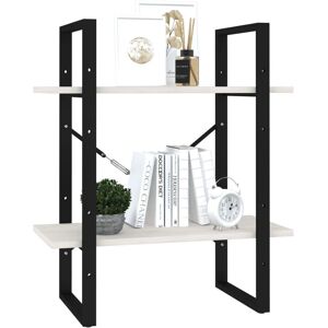 vidaXL Awo69575 White Pine Wood 2-Tier Bookcase - Bookcase vidaXL Awo69575 White Pine Wood 2-Tier Bookcase - Bookcase