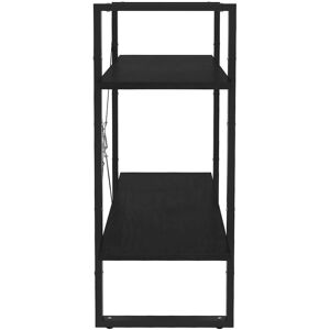 vidaXL Solid Pine Wood 2-Tier Book Cabinet Black - Bookcase vidaXL Solid Pine Wood 2-Tier Book Cabinet Black - Bookcase