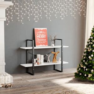 vidaXL White 2-Tier Book Cabinet - Book Storage Furniture vidaXL White 2-Tier Book Cabinet - Book Storage Furniture