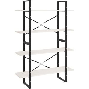 vidaXL 806477 Hvid 4-etasjes Bogreol - Bogreol vidaXL 806477 Hvid 4-etasjes Bogreol - Bogreol