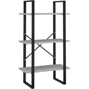 vidaXL Raft de depozitare gri beton - Bibliotecă vidaXL Raft de depozitare gri beton - Bibliotecă