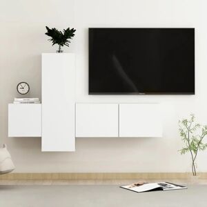 vidaXL TV Cabinet Set 3 Piece White - TV cabinet vidaXL TV Cabinet Set 3 Piece White - TV cabinet