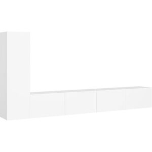 vidaXL 3-Piece White Wall-Mounted TV Cabinet Set - Entertainment Centre vidaXL 3-Piece White Wall-Mounted TV Cabinet Set - Entertainment Centre