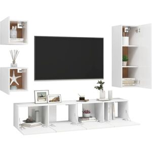 vidaXL 3078696 White Wall-Mounted TV Cabinet - TV Storage Furniture vidaXL 3078696 White Wall-Mounted TV Cabinet - TV Storage Furniture