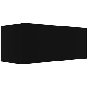 vidaXL TV Cabinet Set 6 Piece Black Engineered Wood - TV Cabinet vidaXL TV Cabinet Set 6 Piece Black Engineered Wood - TV Cabinet