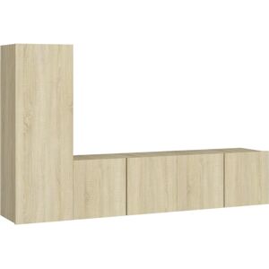 vidaXL Sonoma Oak Wall-Mounted TV Set - TV Cabinet Set vidaXL Sonoma Oak Wall-Mounted TV Set - TV Cabinet Set
