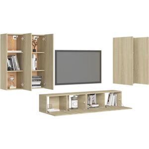 vidaXL Sonoma Oak Wall-Mounted TV Cabinet Set - TV cabinet vidaXL Sonoma Oak Wall-Mounted TV Cabinet Set - TV cabinet