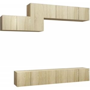 vidaXL 3079044 Dulap TV montat pe perete în stejar Sonoma - Dulap TV/Centru de divertisment vidaXL 3079044 Dulap TV montat pe perete în stejar Sonoma - Dulap TV/Centru de divertisment