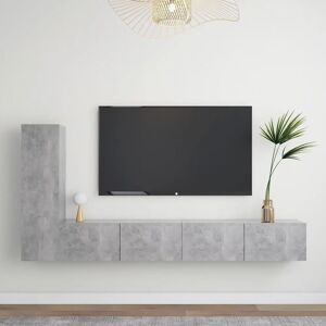 vidaXL TV Cabinet Set 3 Piece Concrete Grey - TV cabinet vidaXL TV Cabinet Set 3 Piece Concrete Grey - TV cabinet