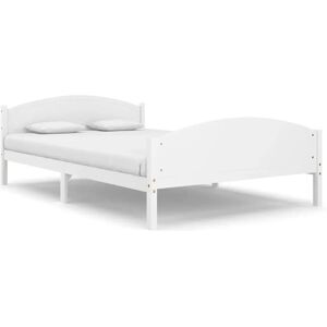 vidaXL Valkoinen mäntypuinen sängynrunko 140x200 cm - Sängynrunko vidaXL Valkoinen mäntypuinen sängynrunko 140x200 cm - Sängynrunko