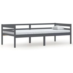 vidaXL 322055 - Solidt fyrretræsramme - 90x200 cm - Mørkegrå vidaXL 322055 - Solidt fyrretræsramme - 90x200 cm - Mørkegrå