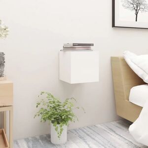 vidaXL White 2 Bedside Cabinets Wall-Mounted Nightstands - Nightstands vidaXL White 2 Bedside Cabinets Wall-Mounted Nightstands - Nightstands