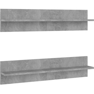 vidaXL Wall Shelves Concrete Grey 80x11.5x18cm - Wall Shelves vidaXL Wall Shelves Concrete Grey 80x11.5x18cm - Wall Shelves