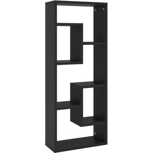vidaXL Wall Shelf Black 36x16x90 cm Engineered Wood - Wall Shelf vidaXL Wall Shelf Black 36x16x90 cm Engineered Wood - Wall Shelf