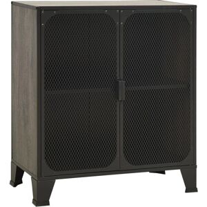 vidaXL Grey Metal MDF Storage Cabinet - Storage Cabinet vidaXL Grey Metal MDF Storage Cabinet - Storage Cabinet