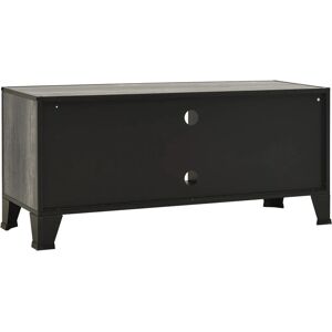 vidaXL Grey Metal MDF TV Cabinet - 105x36x47 cm - TV Type vidaXL Grey Metal MDF TV Cabinet - 105x36x47 cm - TV Type