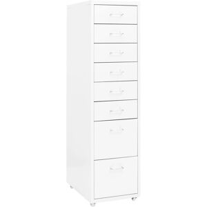 vidaXL White 8-Drawer Metal File Cabinet - File Cabinet vidaXL White 8-Drawer Metal File Cabinet - File Cabinet