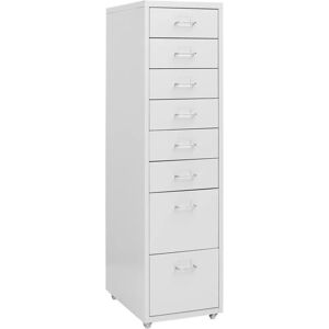 vidaXL 8-Drawer Grey Metal File Cabinet - File Storage Furniture vidaXL 8-Drawer Grey Metal File Cabinet - File Storage Furniture