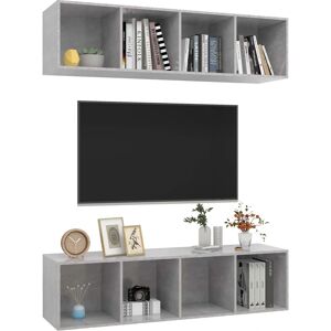 vidaXL Wall TV Cabinets - Cement Gray - 2 pcs vidaXL Wall TV Cabinets - Cement Gray - 2 pcs