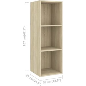 vidaXL TV Cabinet Set 2 Piece Sonoma Oak - Wall-Mounted Entertainment Center vidaXL TV Cabinet Set 2 Piece Sonoma Oak - Wall-Mounted Entertainment Center