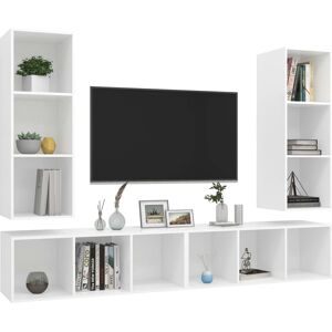 vidaXL Model 3079880 Wall Mounted TV Cabinets White - Wall Mounted TV Cabinets vidaXL Model 3079880 Wall Mounted TV Cabinets White - Wall Mounted TV Cabinets