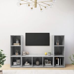 vidaXL 107x35x37 cm Gray concrete Modern TV Stand - TV Stand vidaXL 107x35x37 cm Gray concrete Modern TV Stand - TV Stand