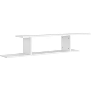 vidaXL Veggmontert TV-hylle hvit 125x18x23 cm Trebasert - Hylle vidaXL Veggmontert TV-hylle hvit 125x18x23 cm Trebasert - Hylle