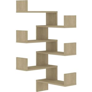 vidaXL 2x Wall Corner Shelves Sonoma Oak - Wall Shelf Unit vidaXL 2x Wall Corner Shelves Sonoma Oak - Wall Shelf Unit